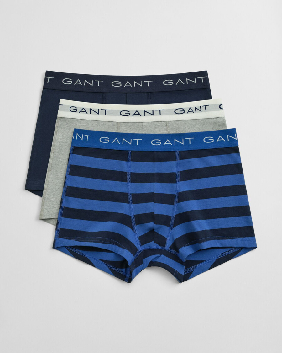 conjunto de 3 cuecas listradas - azul intenso