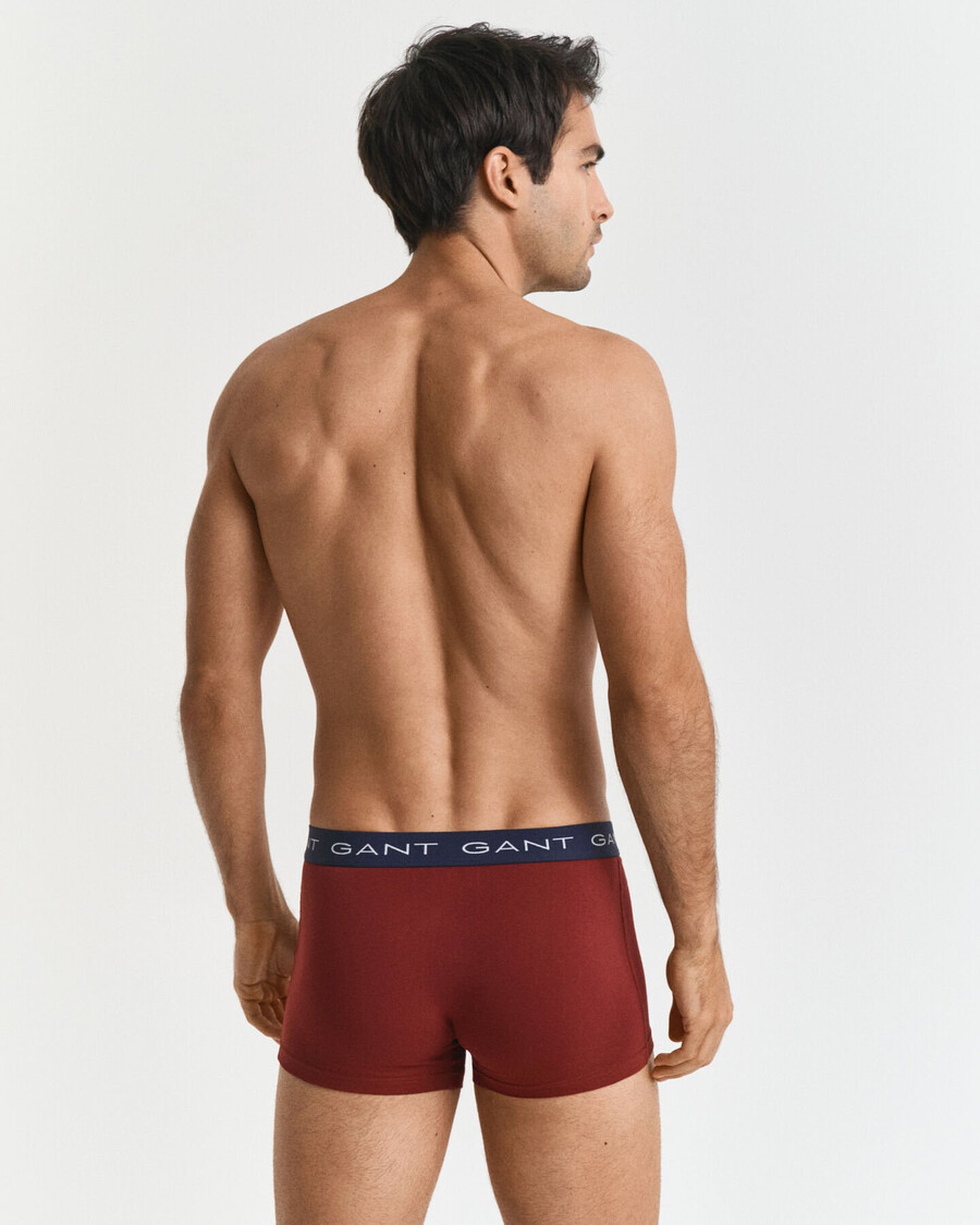 conjunto com 3 cuecas listradas multicor - vermelhas e espessas