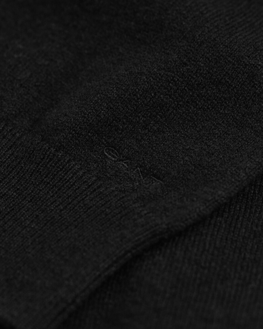 vestido de lã de cordeiro superfina tricotada - preto