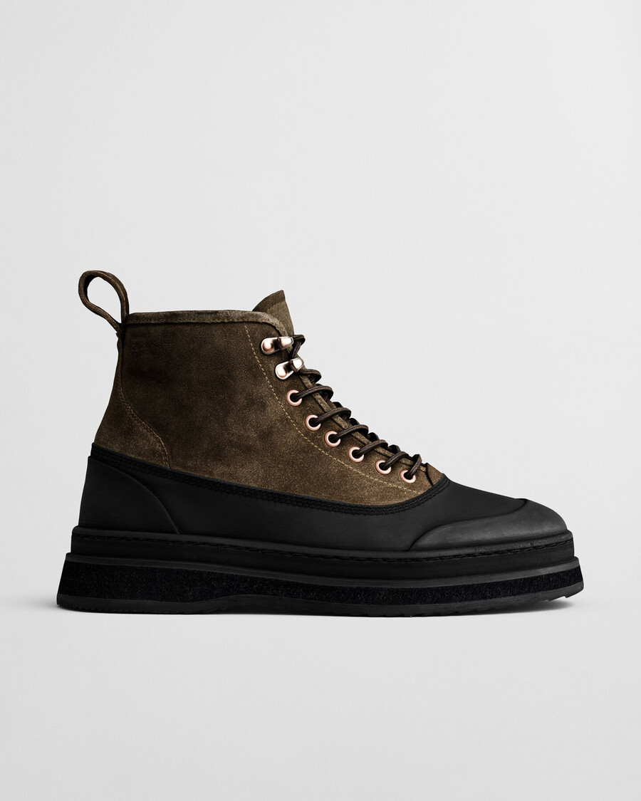 botas de camurça com cadarço blistown - cáqui quente