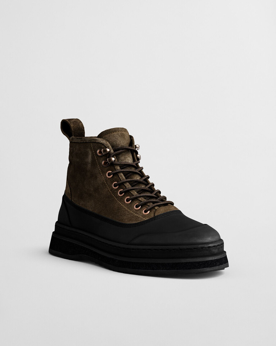 botas de camurça com cadarço blistown - cáqui quente