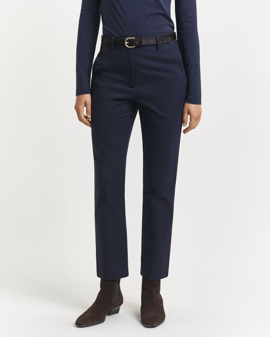 calça chino slim fit - azul noite