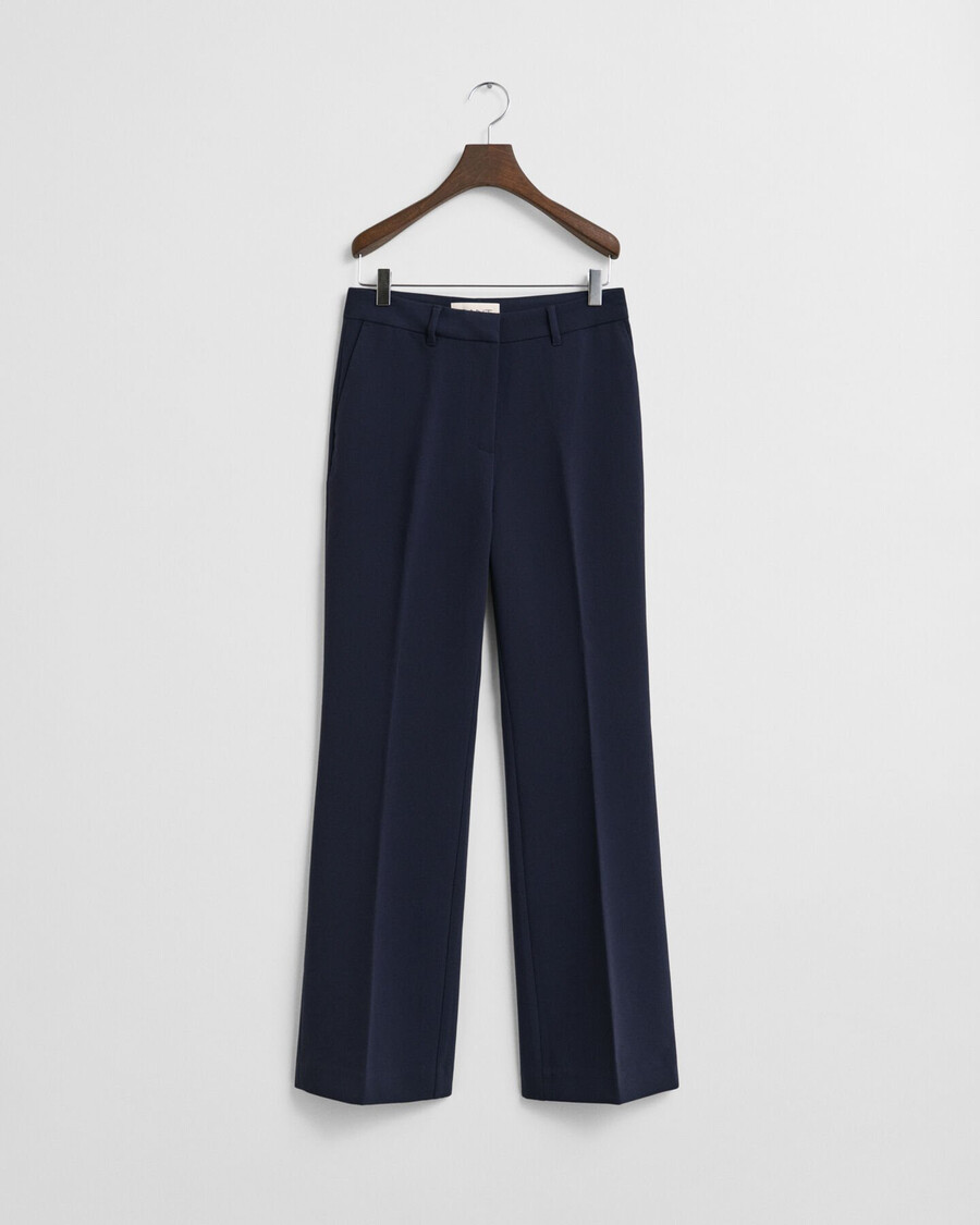 calça boca de sino slim fit - azul noite