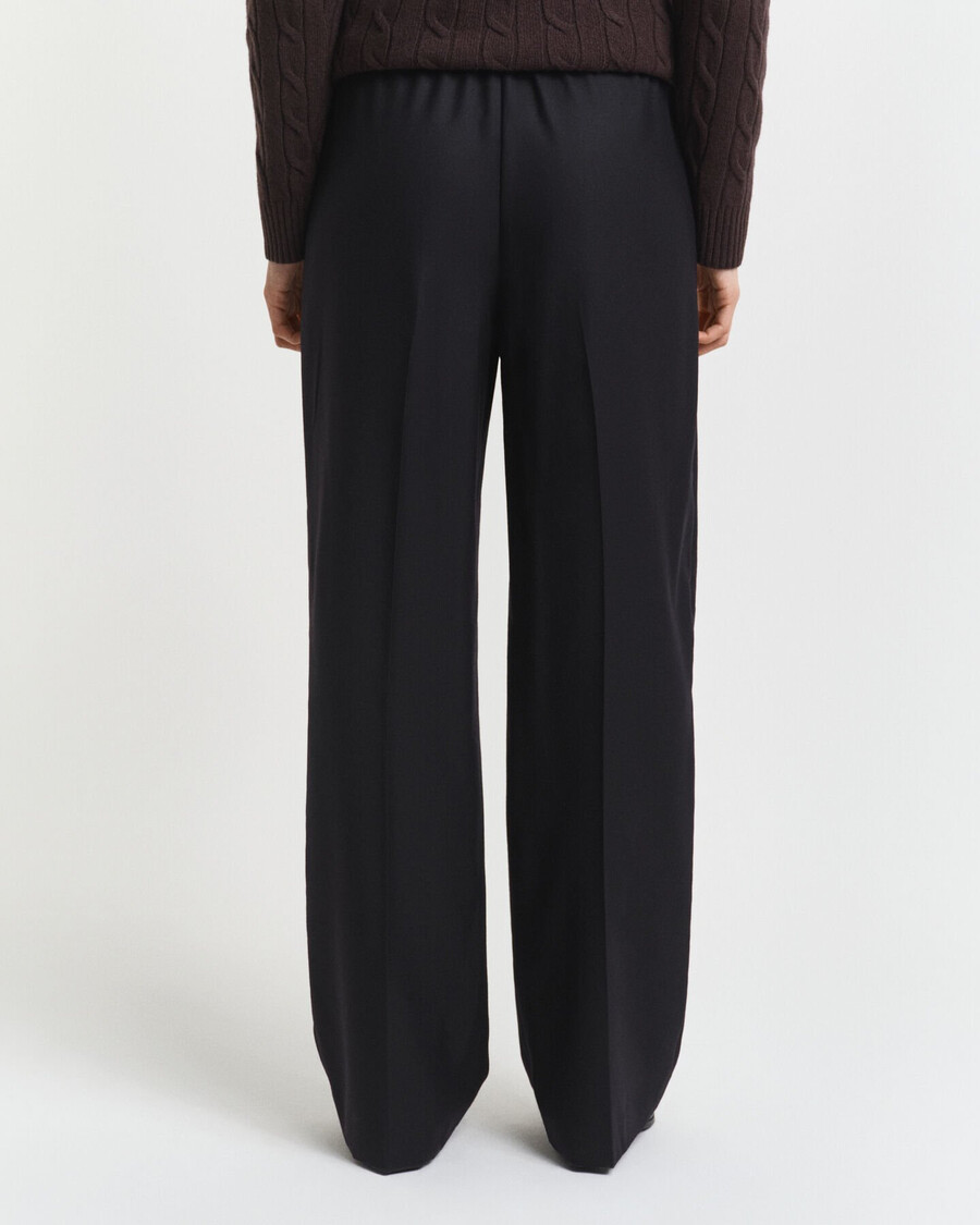 calça de lã mista estilo pullon - preta