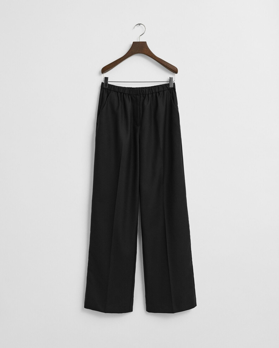 calça de lã mista estilo pullon - preta