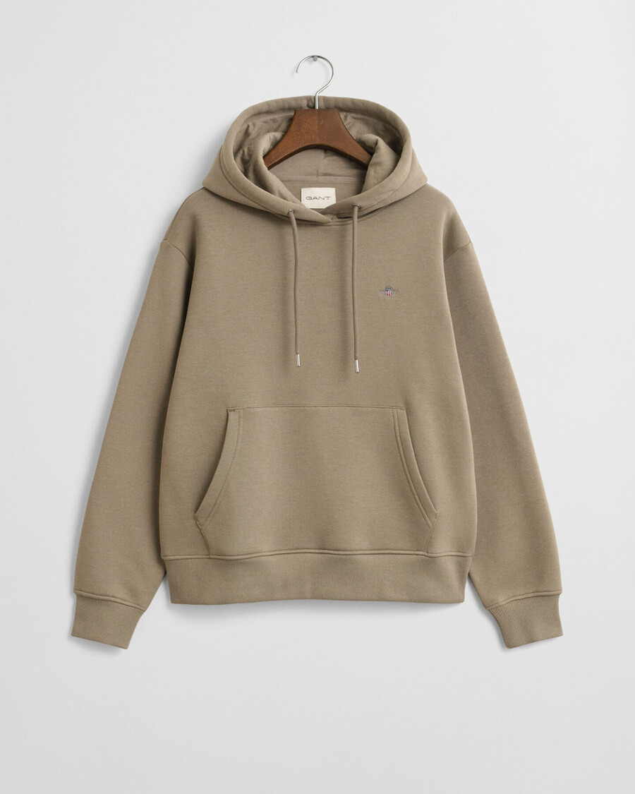 moletom com capuz shield - bege taupe