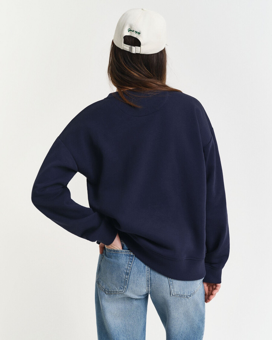 moletom shield com gola redonda - azul noite