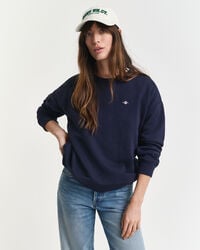 moletom shield com gola redonda - azul noite