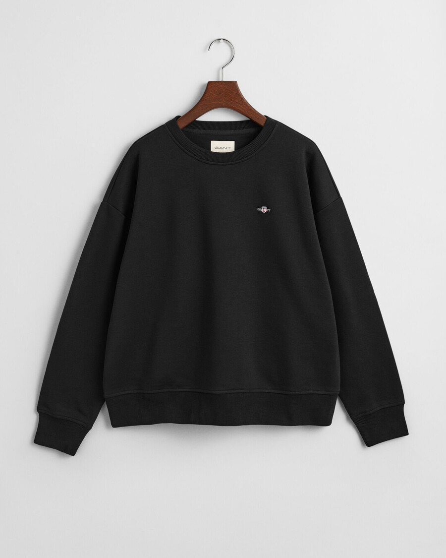 moletom shield com gola redonda - preto
