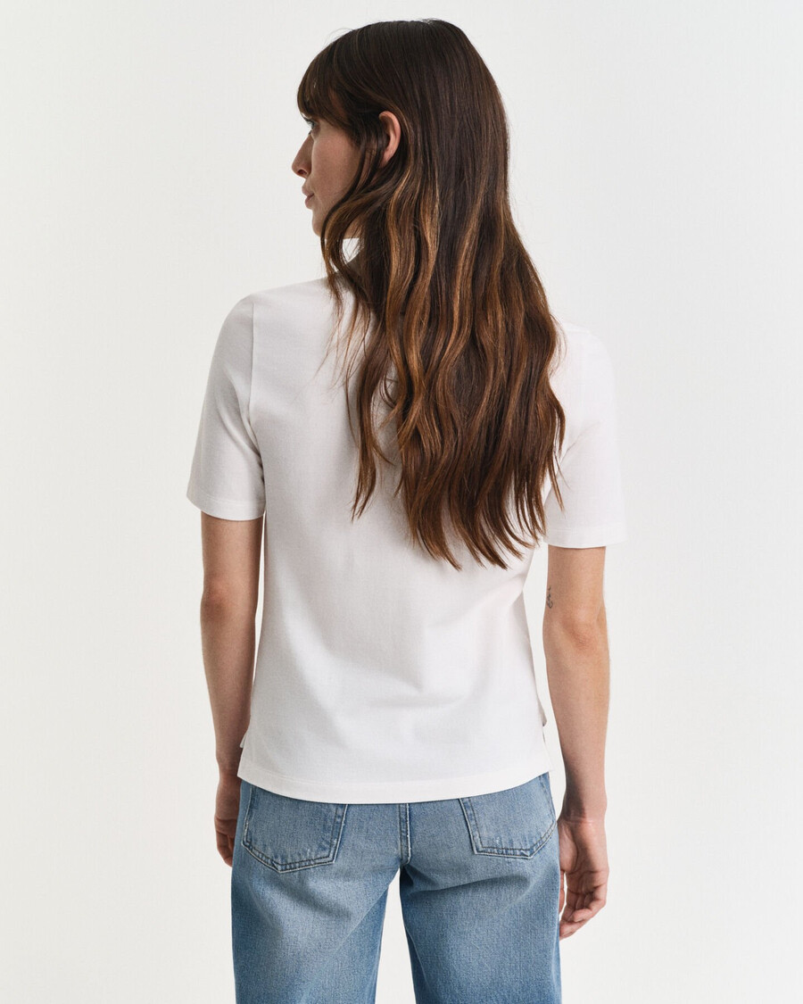 camisa polo shield piqué - cor de casca de ovo