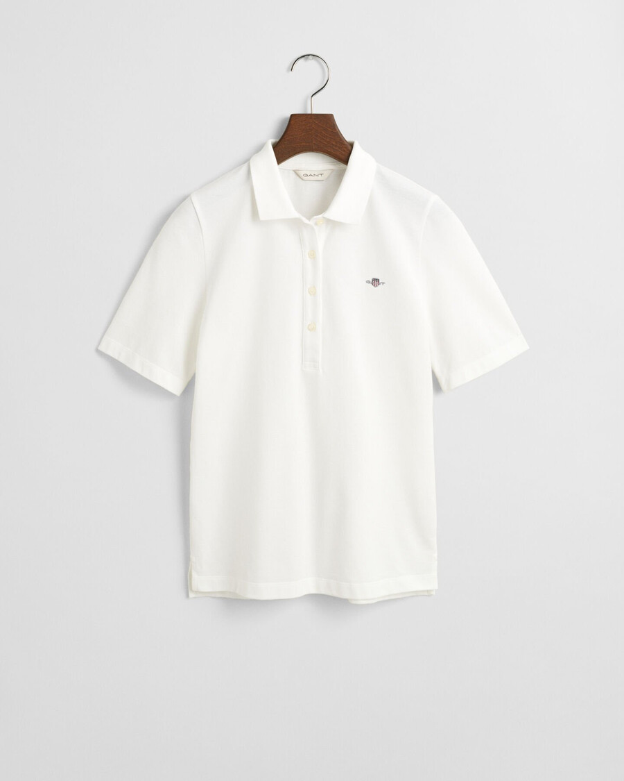camisa polo shield piqué - cor de casca de ovo