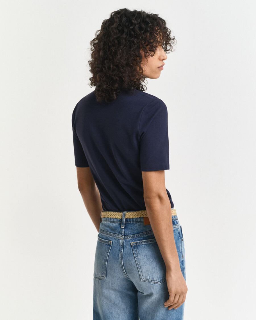 camisa polo shield piqué - azul noite