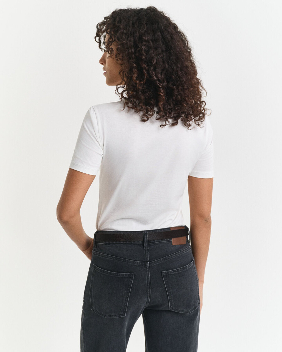 camiseta de algodão leve - branca