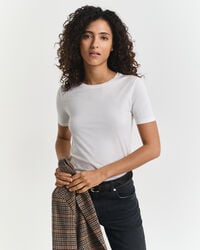 camiseta de algodão leve - branca