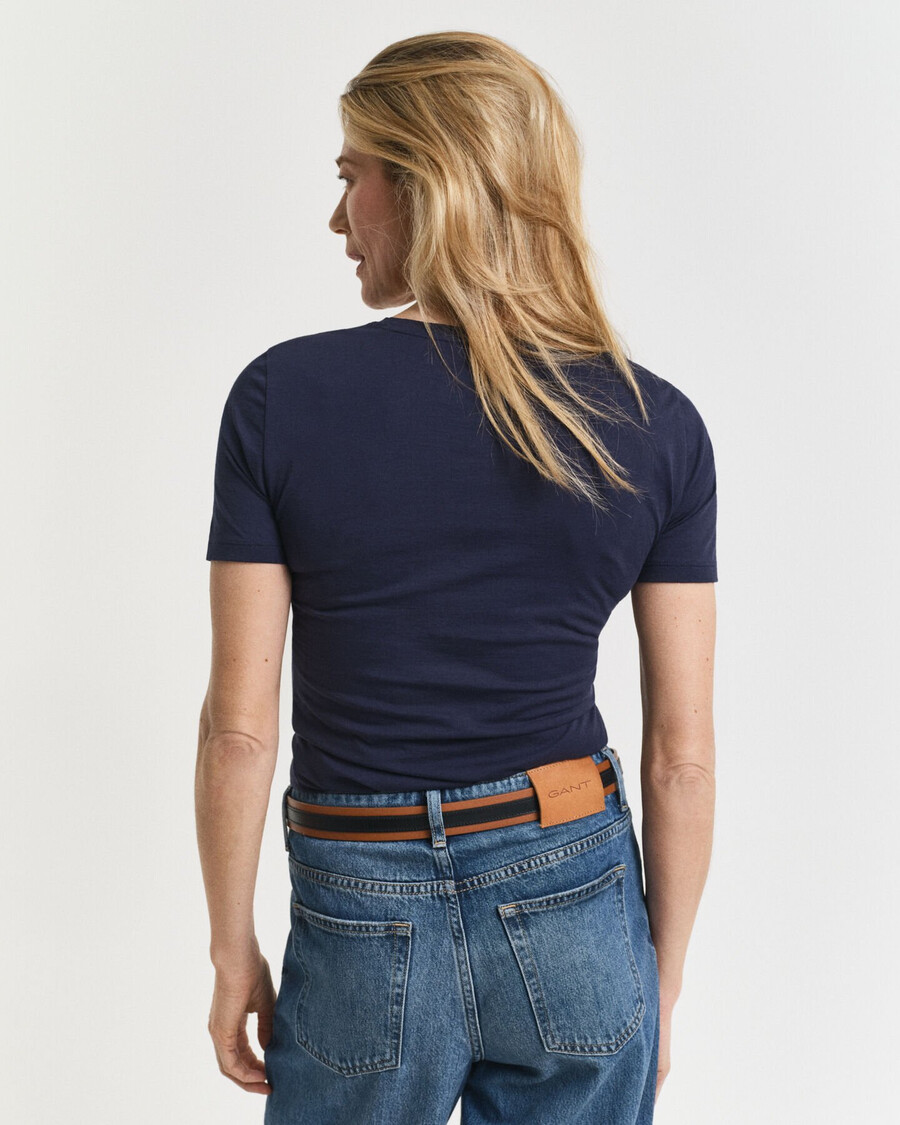 camiseta de algodão leve - azul noite