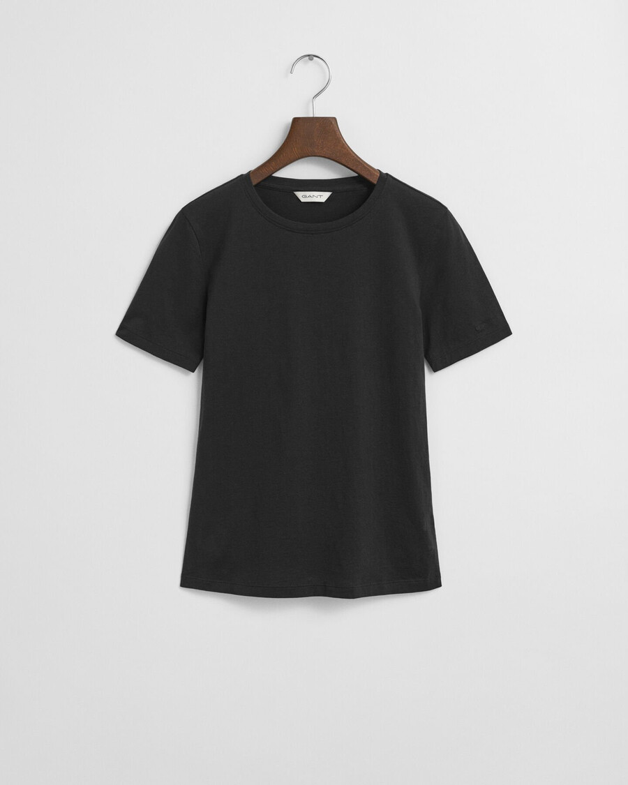 camiseta de algodão leve - preta