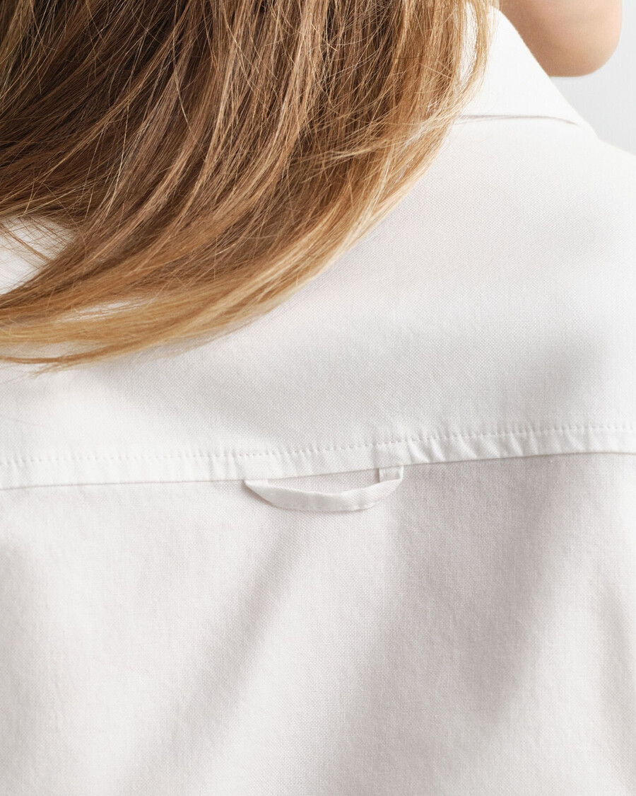 camisa oxford slim fit stretch - branca