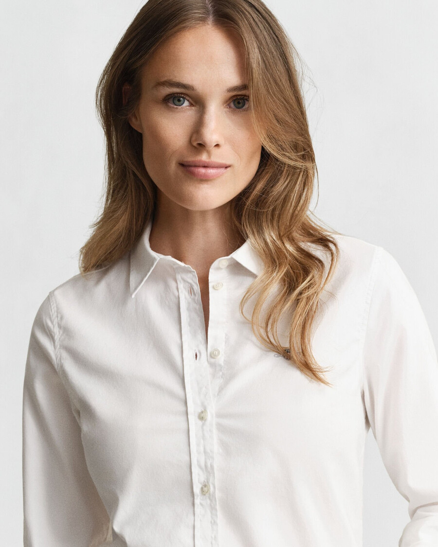 camisa oxford slim fit stretch - branca
