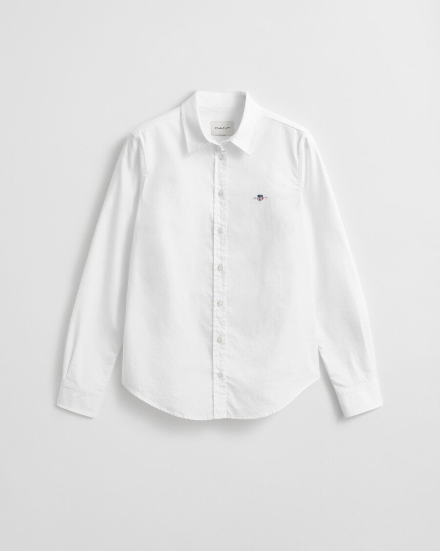 camisa oxford slim fit stretch - branca