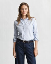 camisa oxford slim fit stretch - azul claro