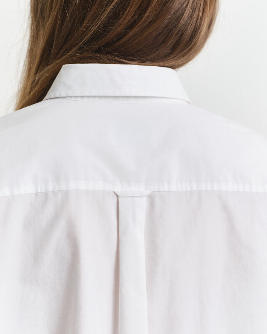 camisa clássica de popeline com modelagem relaxada - branca
