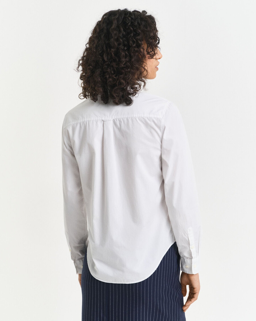 camisa clássica de popeline com corte regular - branca