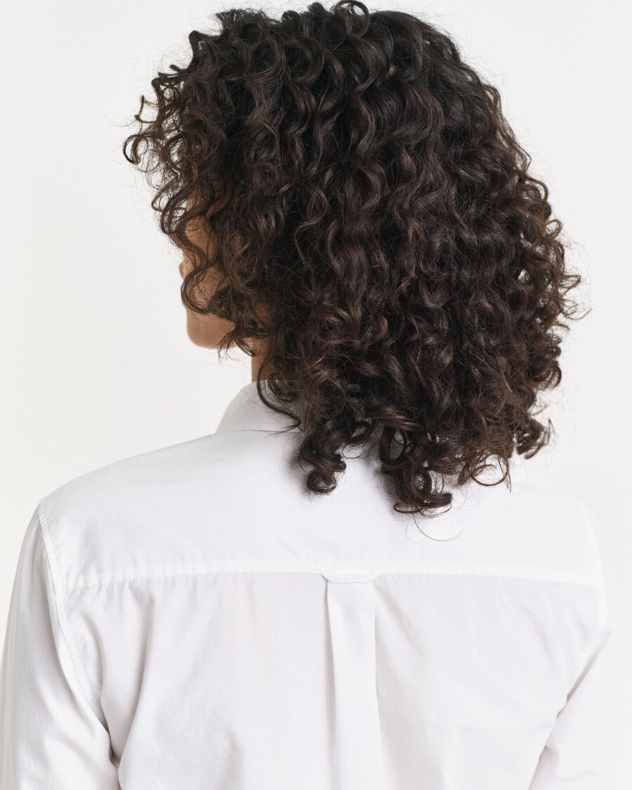 camisa clássica de popeline com corte regular - branca