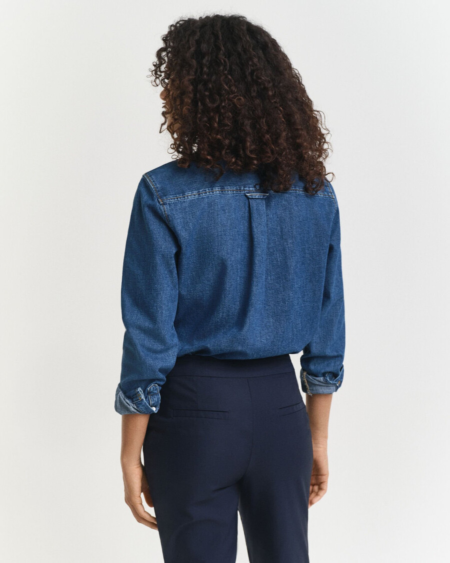 camisa jeans de corte regular - Índigo