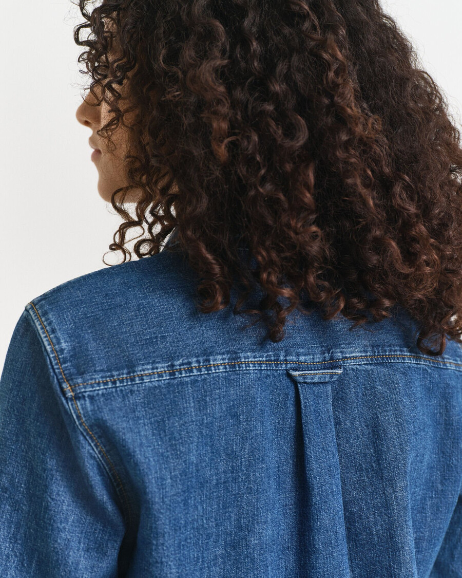 camisa jeans de corte regular - Índigo