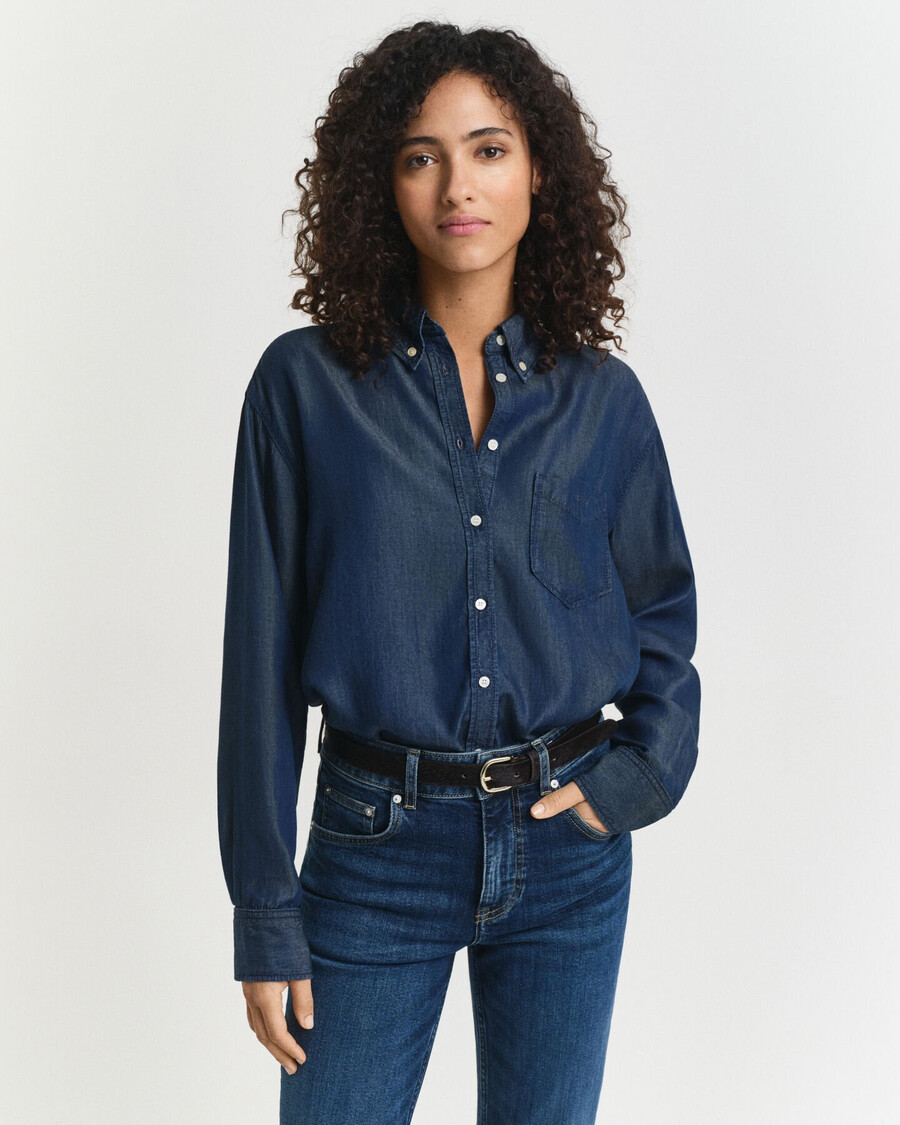 camisa Índigo relaxed fit - arquivo azul escuro