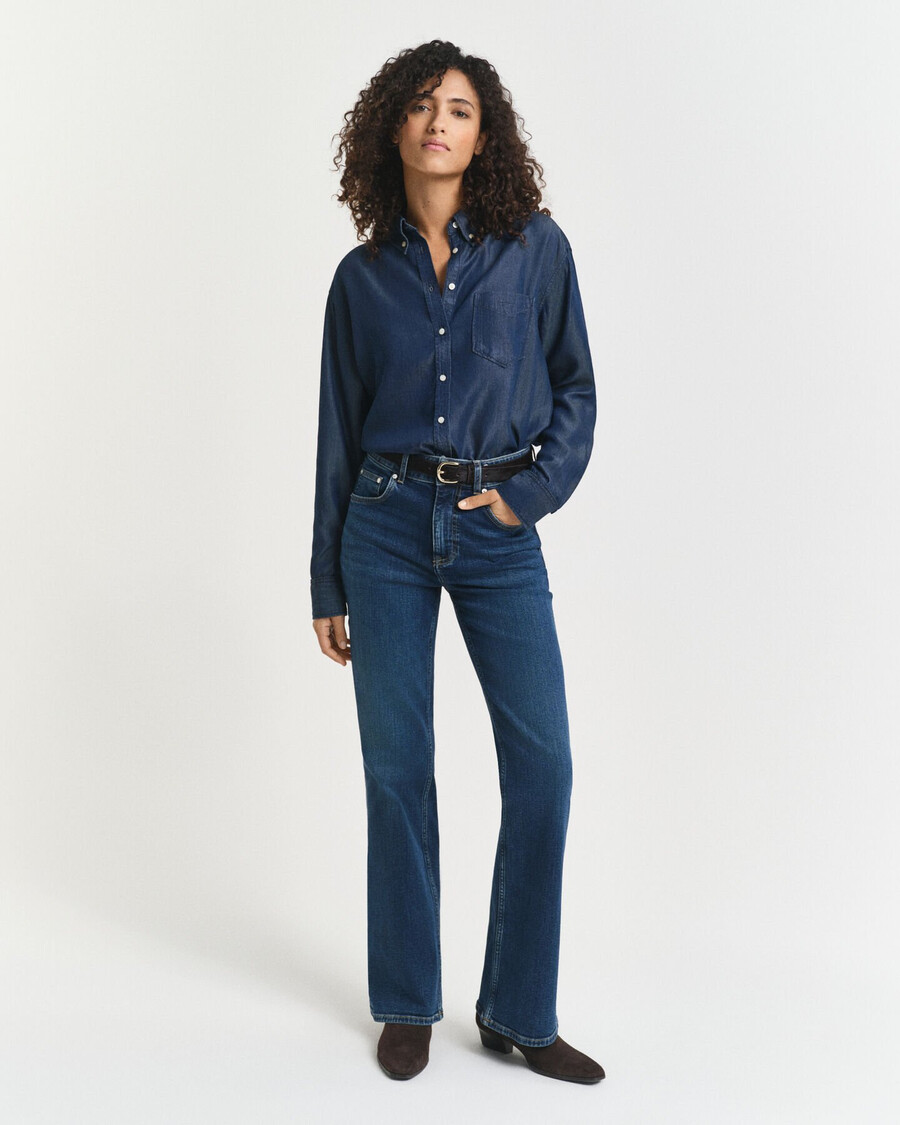 camisa Índigo relaxed fit - arquivo azul escuro
