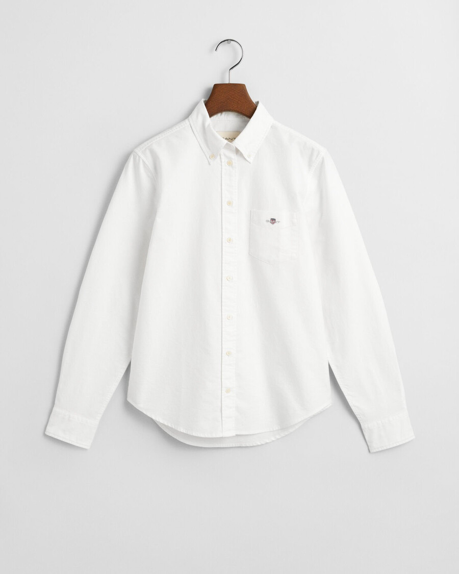 camisa oxford clássica de corte regular - branca