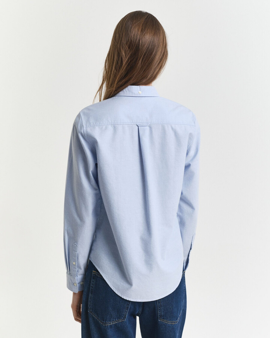 camisa oxford clássica de corte regular - azul claro