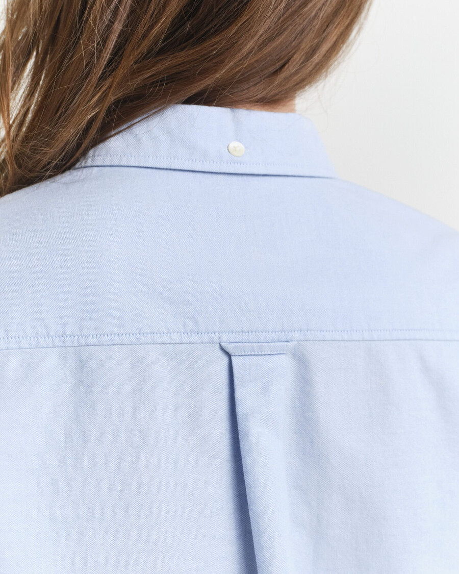 camisa oxford clássica de corte regular - azul claro