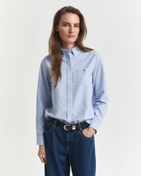 camisa oxford clássica de corte regular - azul claro