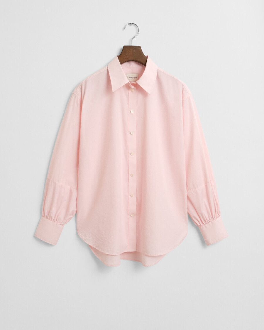 camisa relaxed fit com mangas amplas - salmão