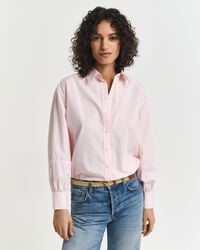 camisa relaxed fit com mangas amplas - salmão
