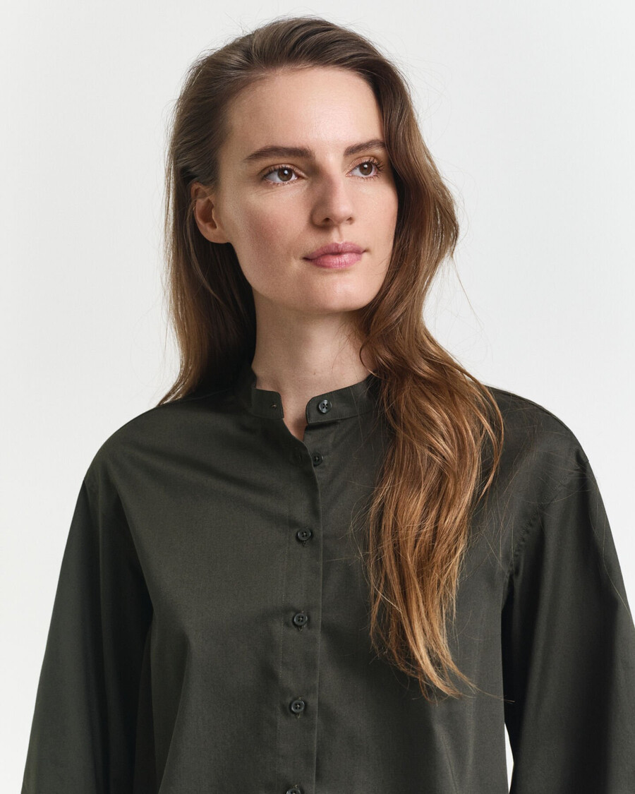 blusa de algodão - verde musgo escuro