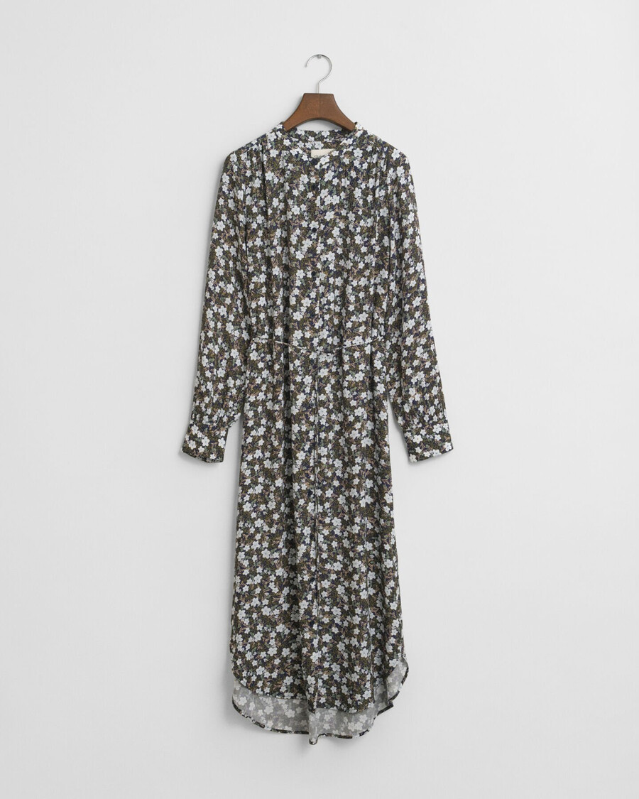 vestido com estampa floral - azul clássico