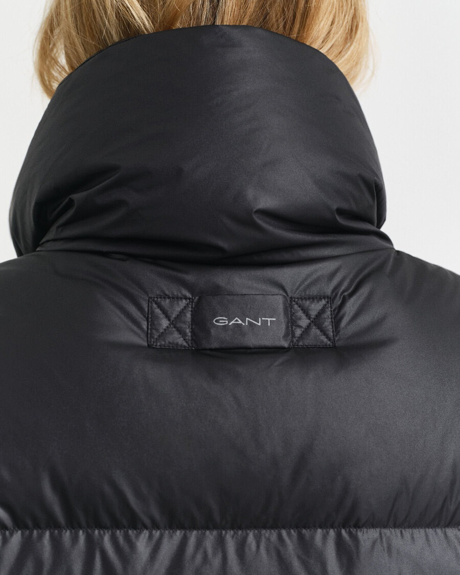 casaco de penas com corte relaxado - preto