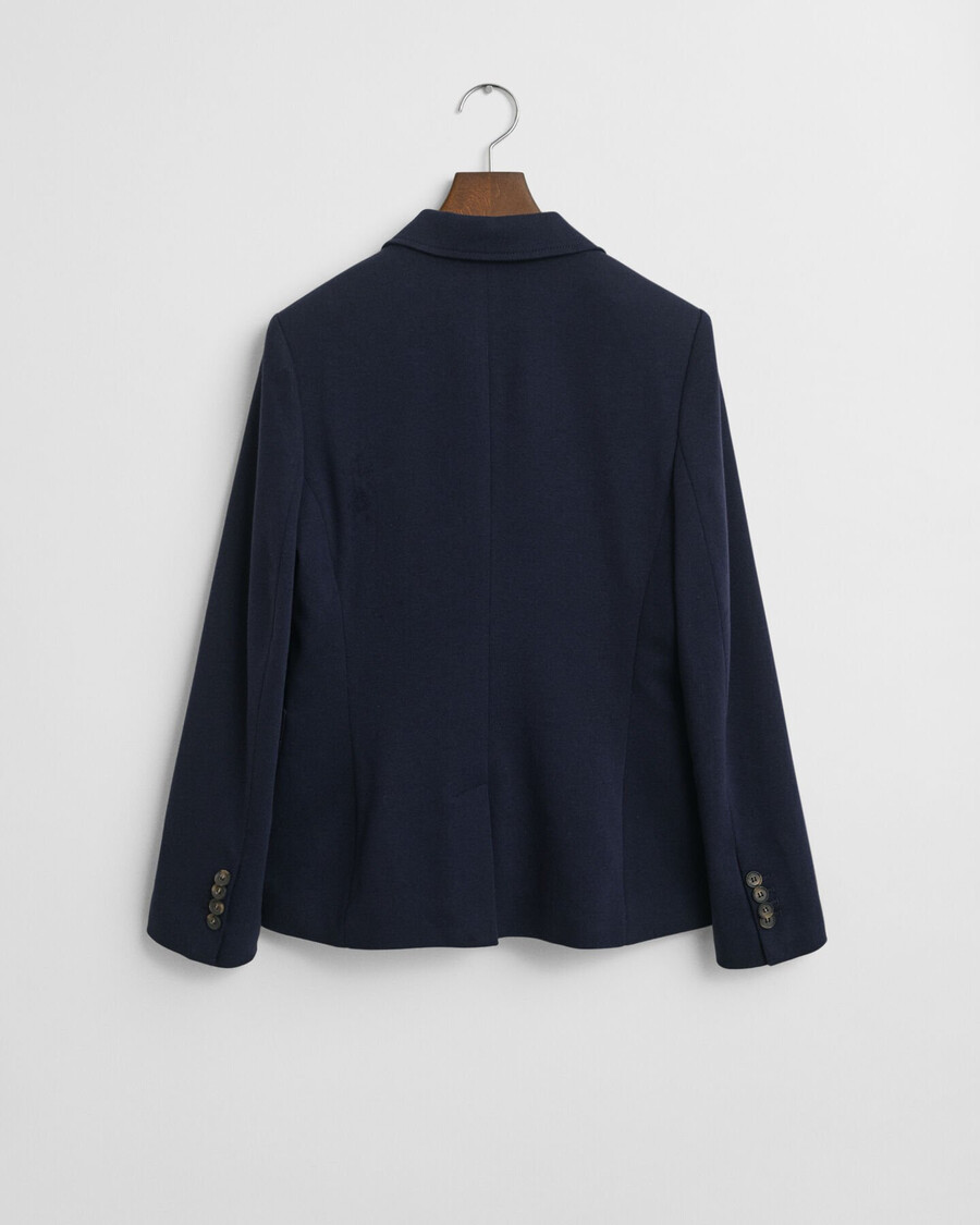 blazer slim fit em piqué - azul noite
