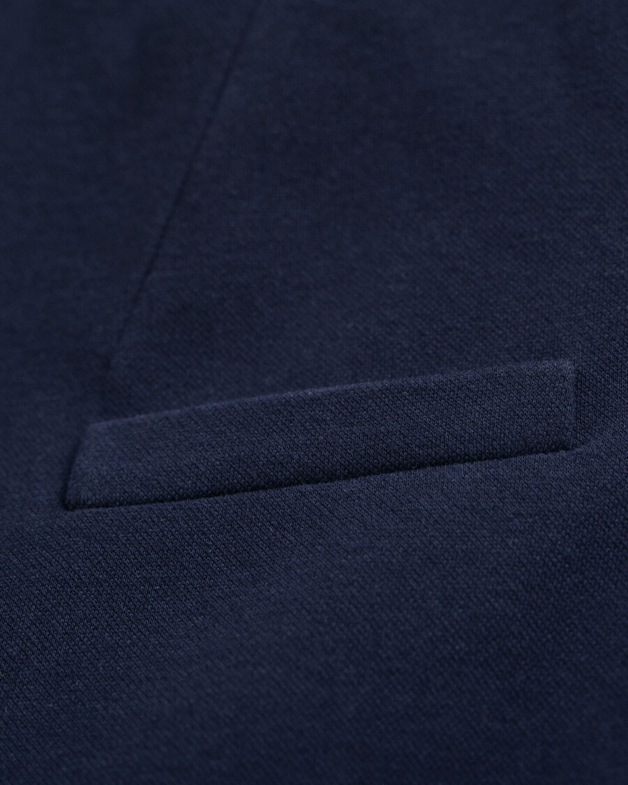 blazer slim fit em piqué - azul noite