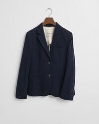 blazer slim fit em piqué - azul noite