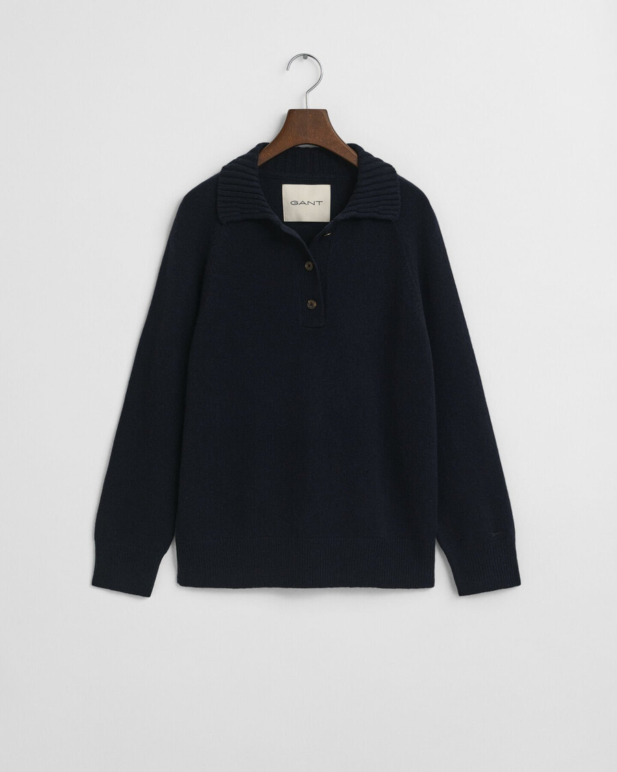 manta de lã e cashmere tricotada - azul noite