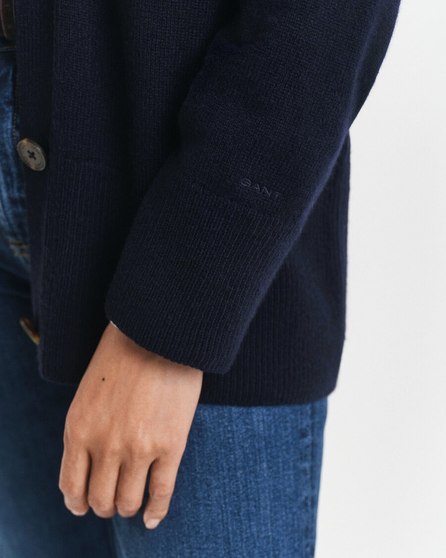 cardigã em mistura de lã e cashmere - azul noite