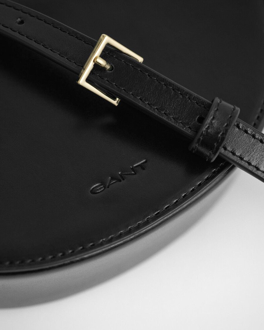 bolsa de ombro em couro - preta