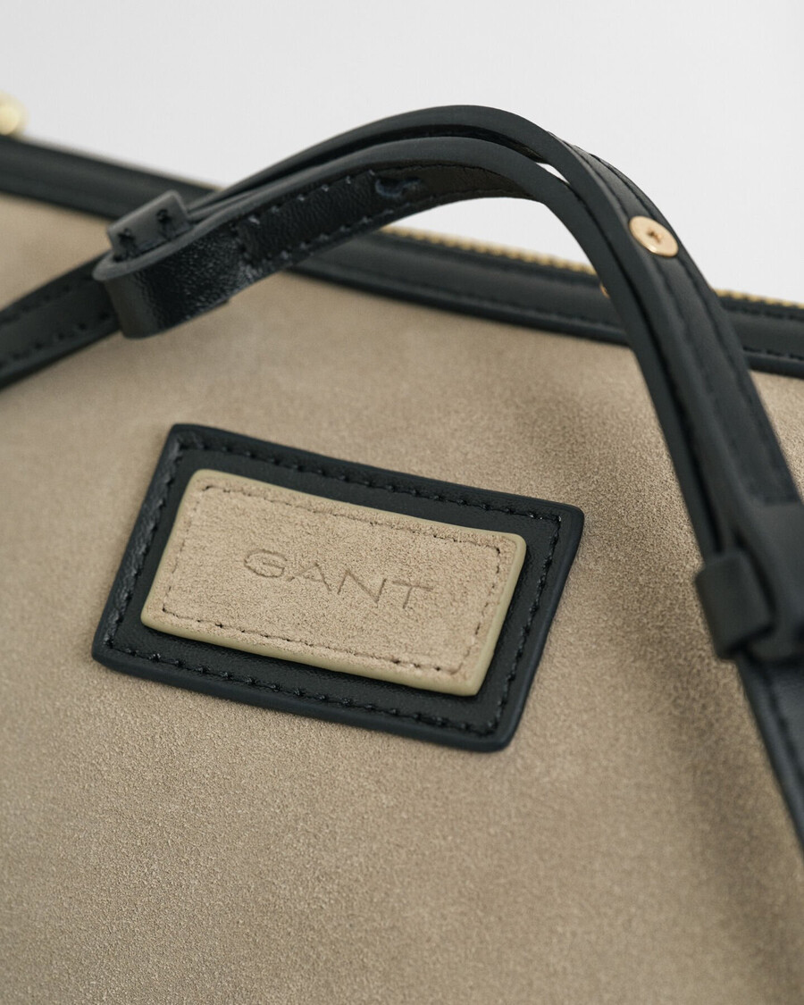 bolsa transversal de camurça - bege taupe