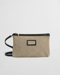 bolsa transversal de camurça - bege taupe
