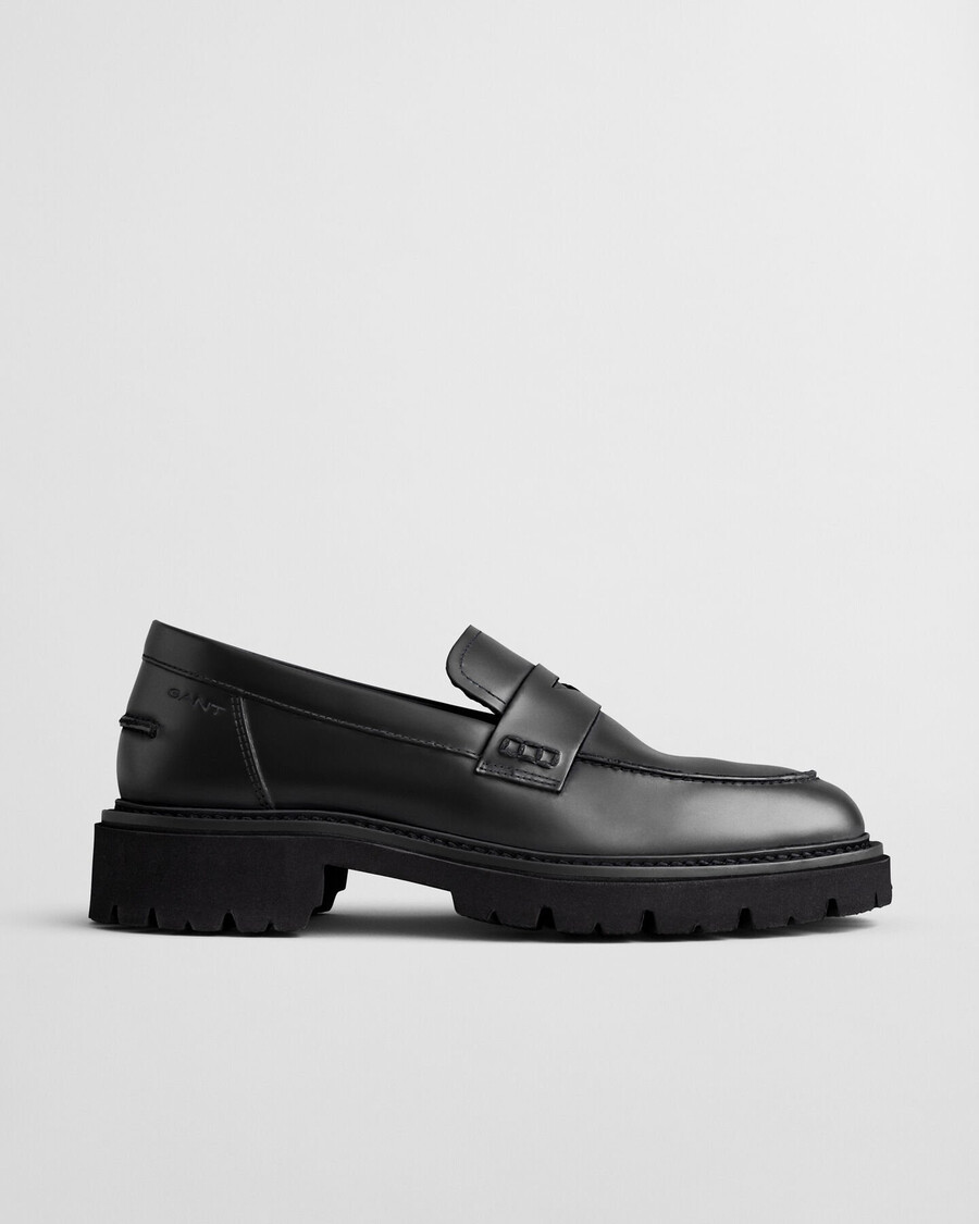 mocassins de couro ivyhill - preto