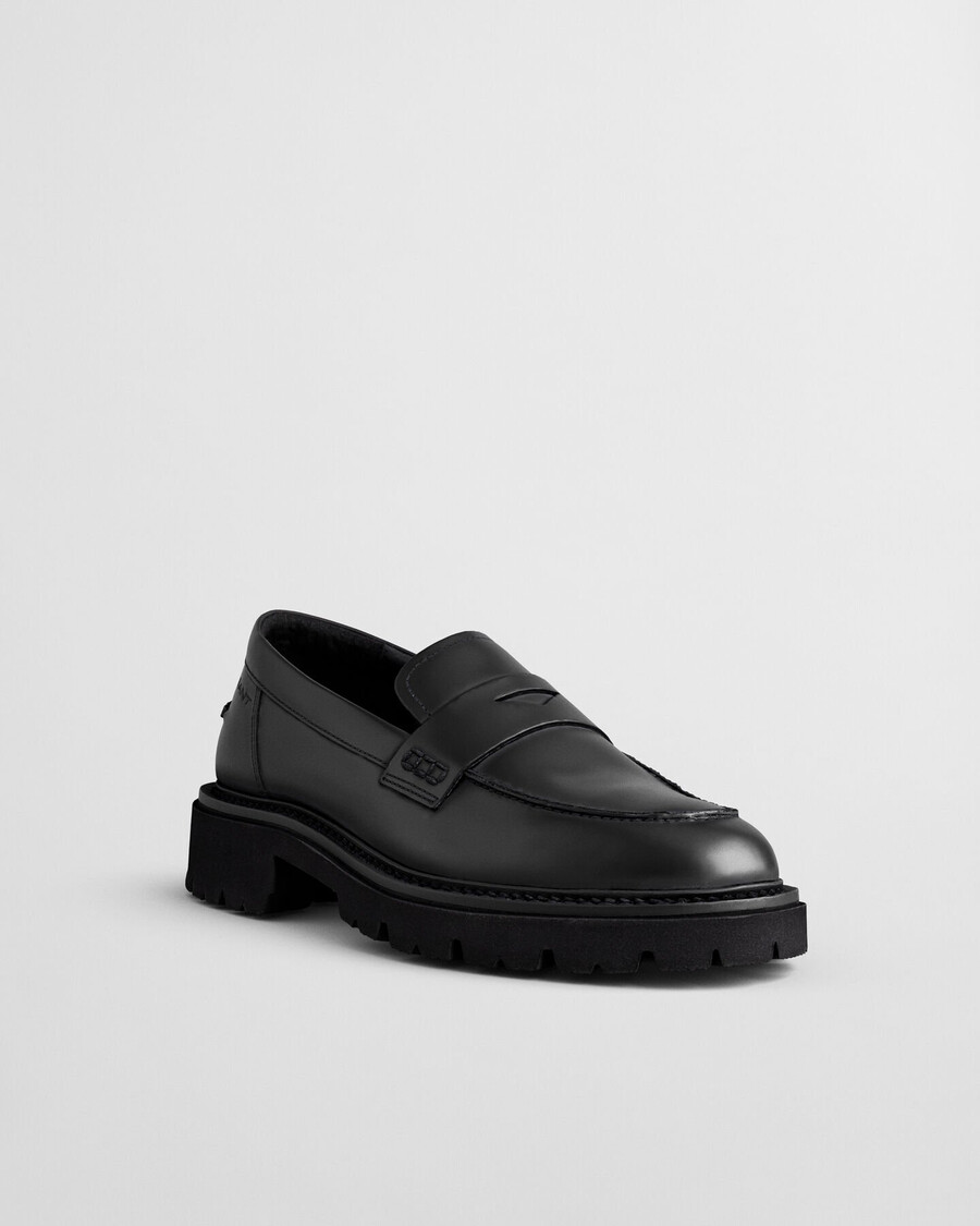 mocassins de couro ivyhill - preto